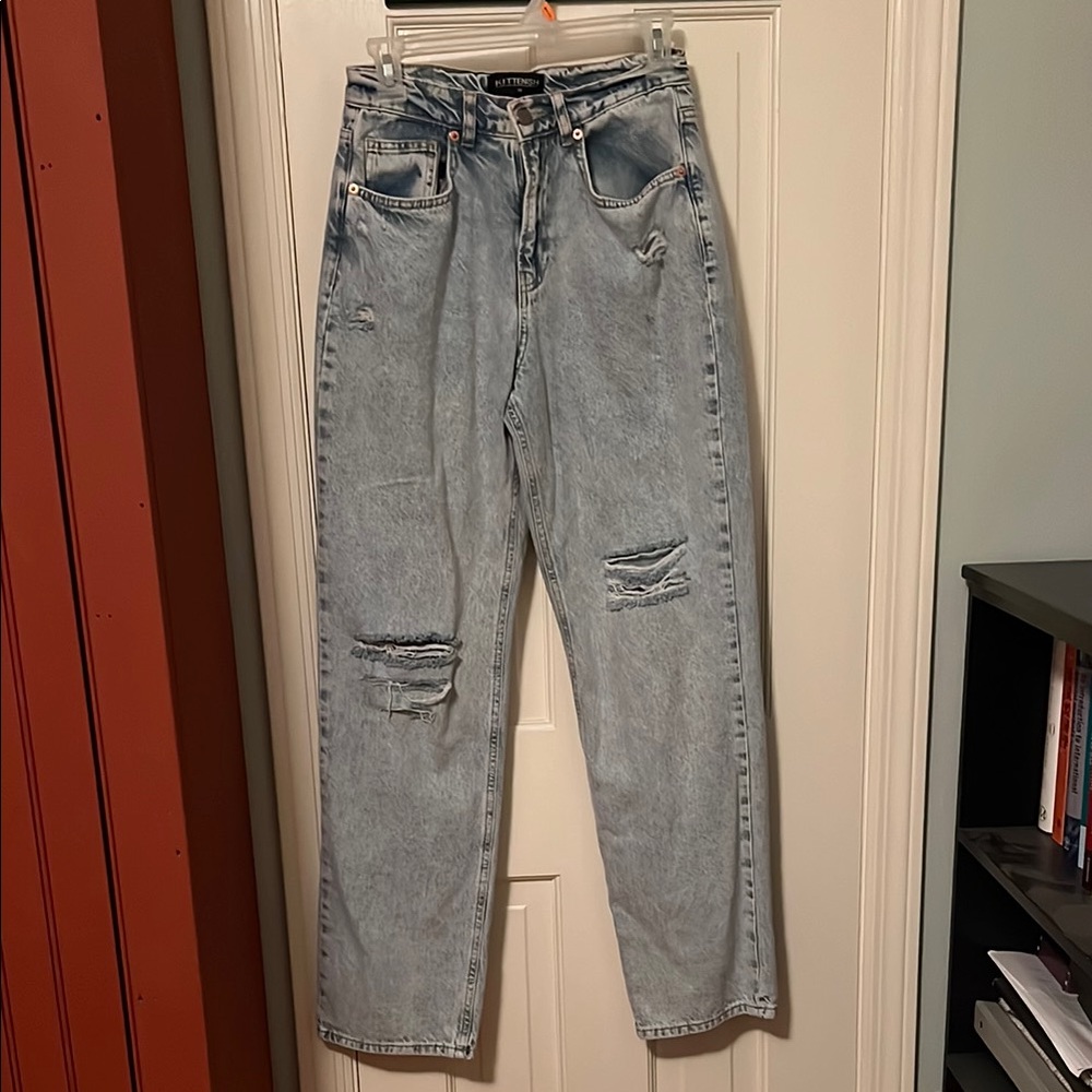 Kittenish Light Blue Distressed Jeans